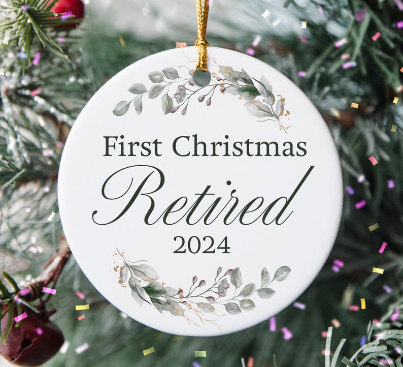 Retirement Gifts for Women Men First Christmas Retired Ornament 2024