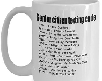 Gifts for Senior Citizens Senior Citizen Texting Code Gift for Senior Women  and Men Funny Gag Gifts for Older Old People, Senior Gifts 