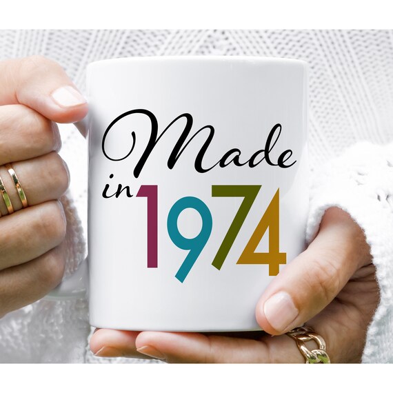 Made in 1974 Mug Happy 49th Birthday Ideas for 49 Year Old - Etsy 日本