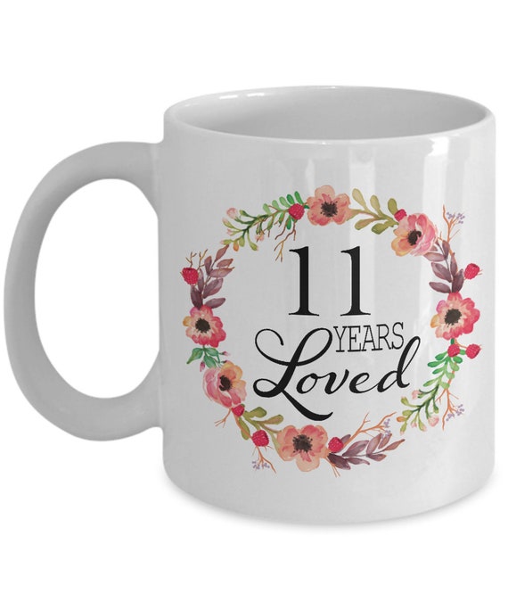 Feminine Florals Personalized Mom Coffee Mug 11 oz White