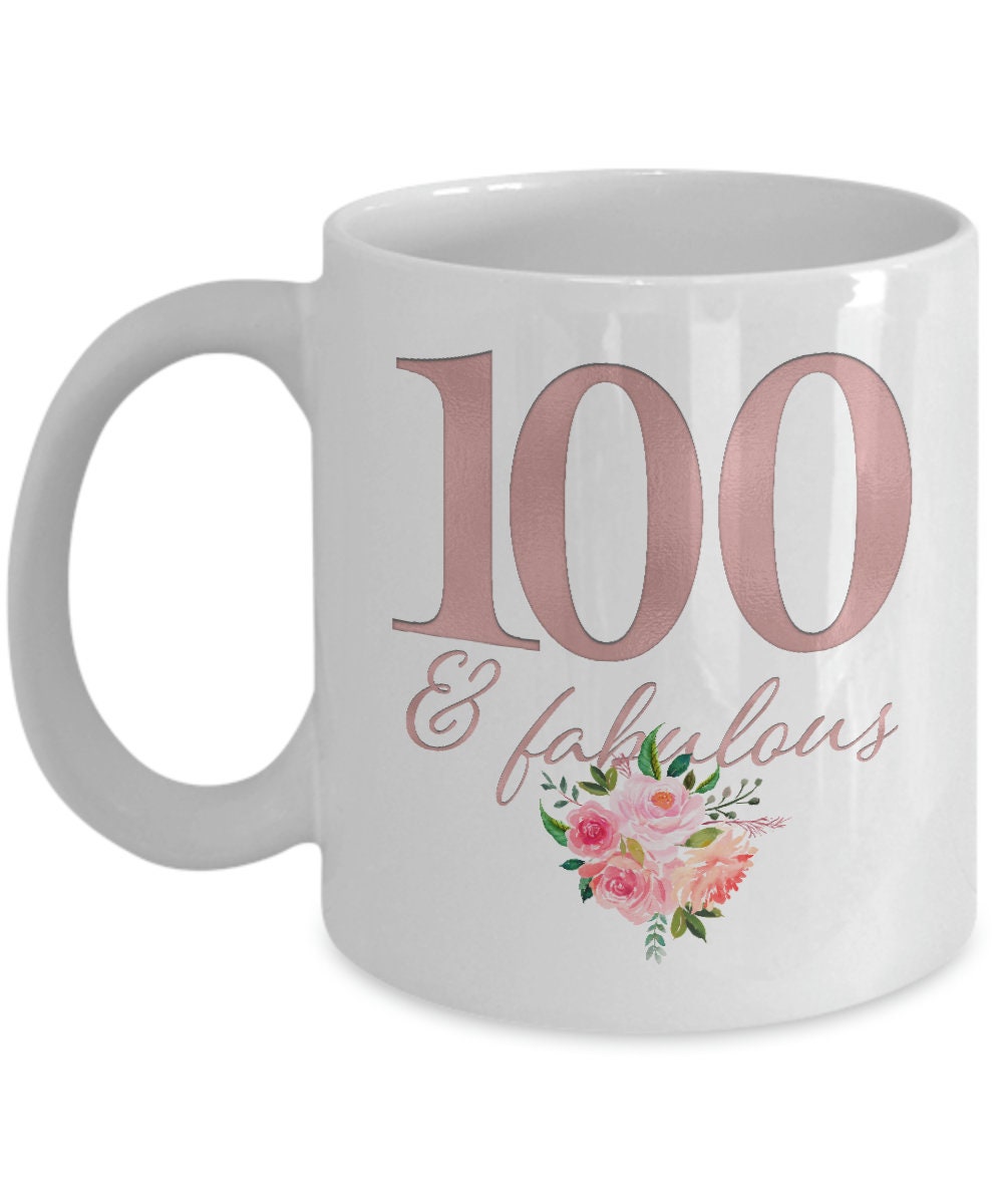 100th Birthday Gift for Her 100 and Fabulous Coffee Mug for Etsy UK