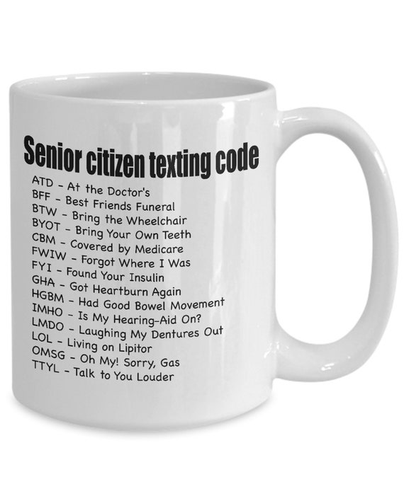 Gifts for Senior Citizens Senior Citizen Texting Code Gift for