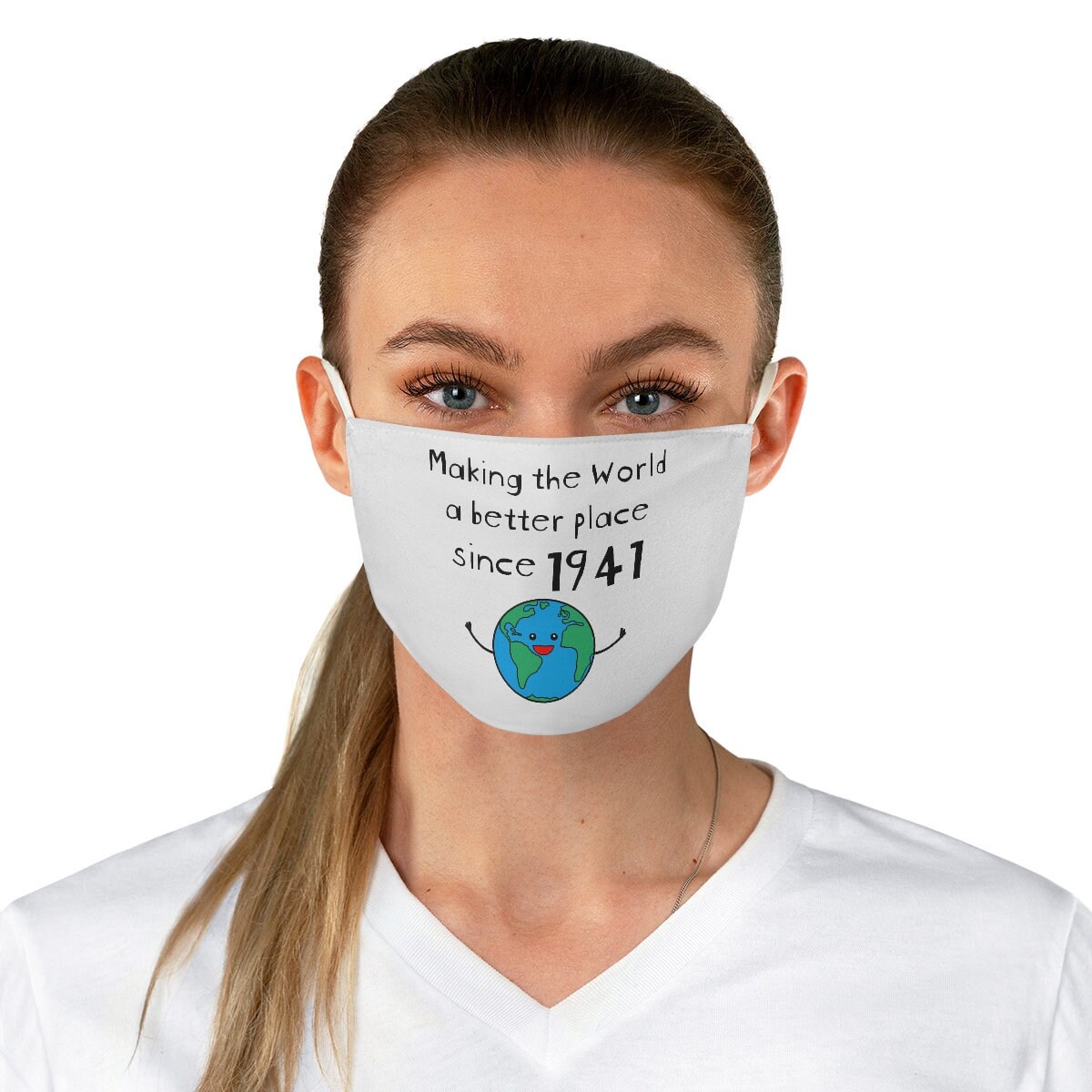 80th Birthday Face Mask Making The World A Better Place Etsy