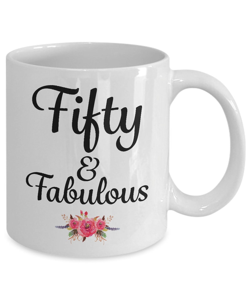 Fifty and Fabulous Coffee Mug Happy 50th Birthday Gifts for  Etsy