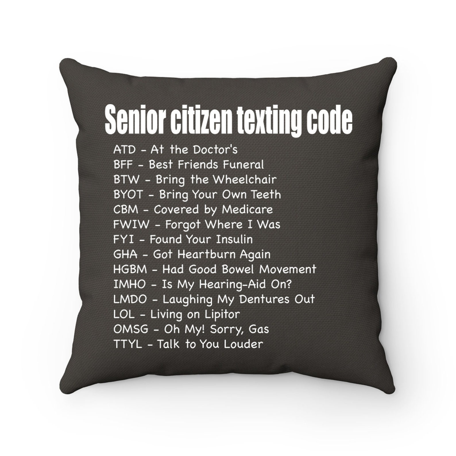 Senior Citizen Texting Code Gift for Senior Women and Men - Etsy