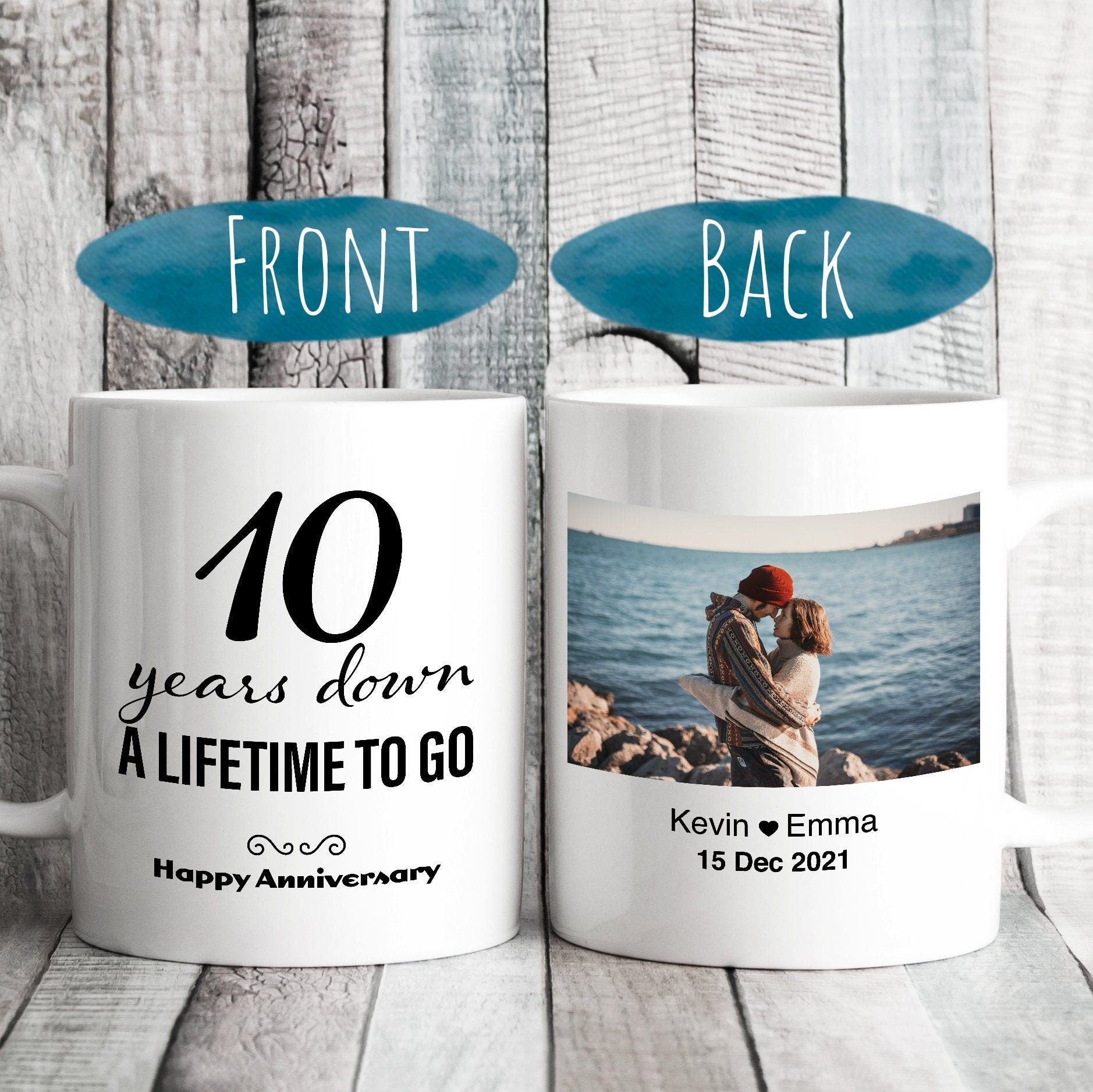 10. Jahrestag Geschenk für Ihn Sie personalisierte Etsy