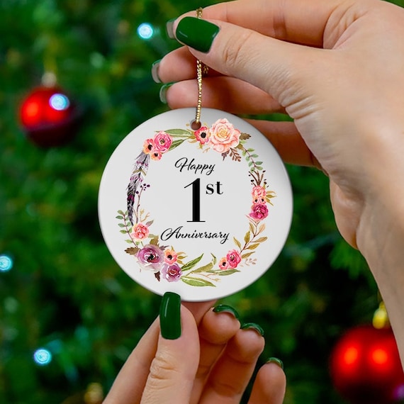 1 year anniversary ornament discount