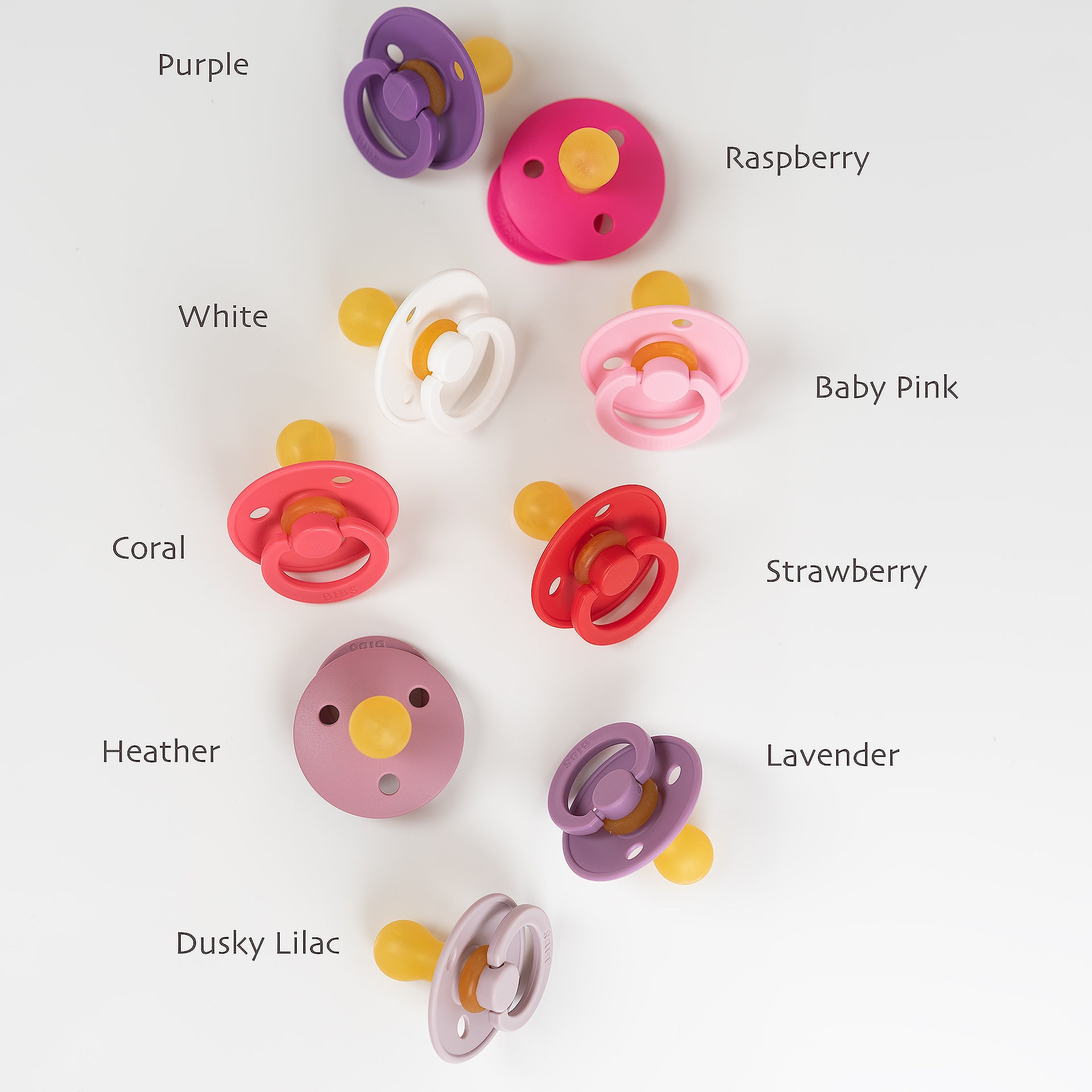 BIBS Pacifier Size 2 618 Months Danish Dummy Cherry Etsy