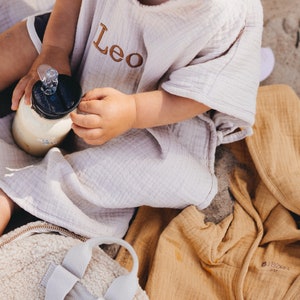Kinder Bio Baumwolle Poncho Handtuch Personalisiertes Baby-Geschenk Bild 3
