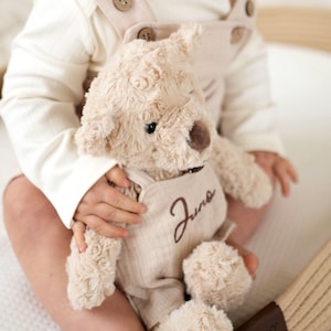 Personalised Beige Teddy Bear Soft Toy | Personalised Outfit | Gifts for Kids