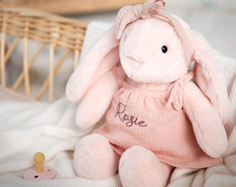 Blossom Bunny Soft Toy with Personalised Outfit