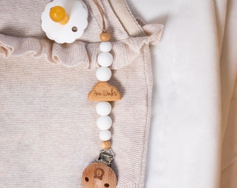 JBØRN Cloud Personalised Pacifier Clip | Soother Holder | Dummy Clip