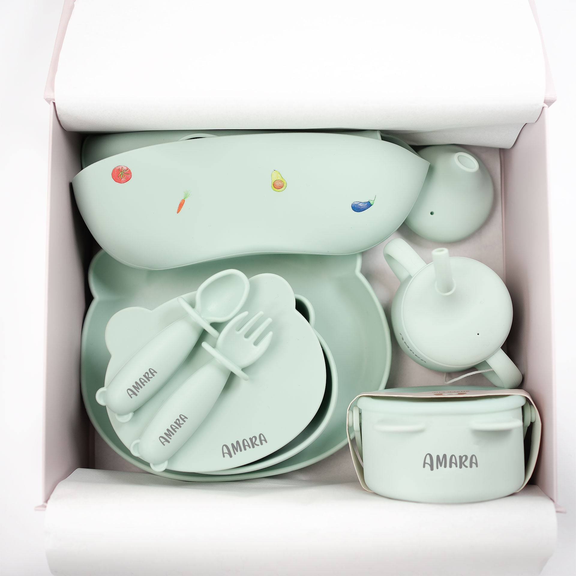 JBørn - Bavoir d'alimentation en silicone pour bébé / Essentiels de sevrage