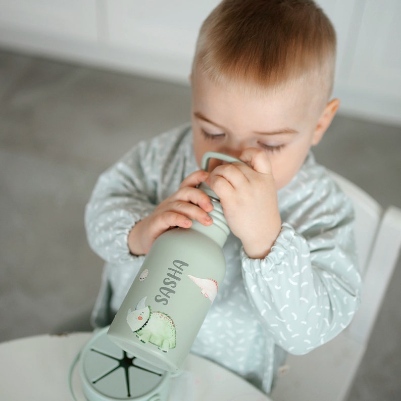 Personalised Kids Water Bottle Stainless Steel Drinking Bottle Preschool Bottle 画像 9