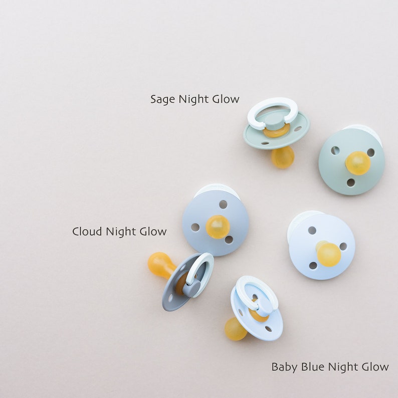 BIBS Night Glow Pacifier Glow In the Dark Dummy Size 1 Etsy