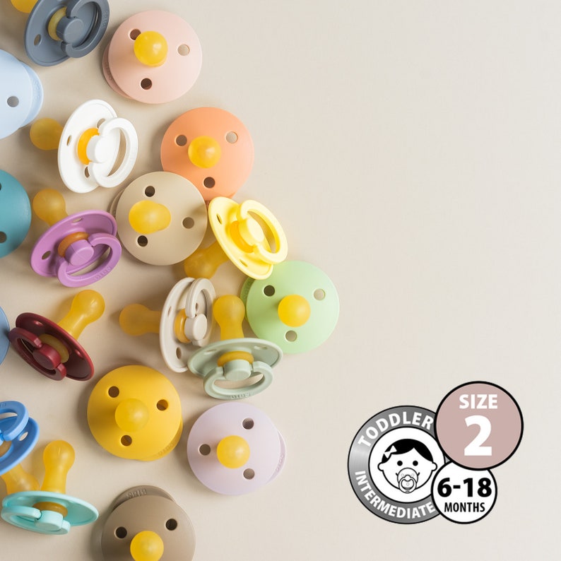 BIBS Pacifier Size 2 618 Months Danish Dummy Cherry Etsy