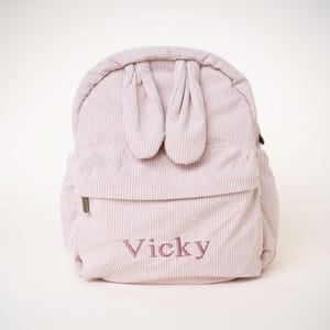 Sac à dos personnalisé lapin | Sac à dos personnalisé pour tout-petit | Sac pour chambre d'enfant | Sac à dos fille et garçon | Brodé