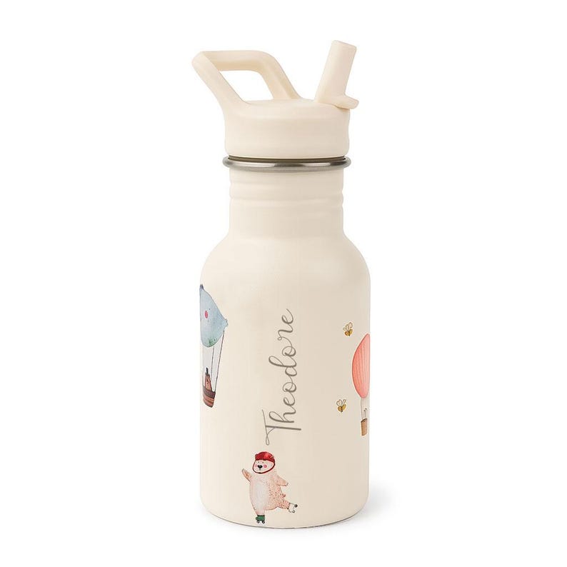 Personalized Kids Water Bottle Adventure Bear