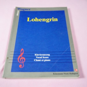 Lohengrin Vocal Score Piano Music Song Book Richard Wagner 1993 Konemann