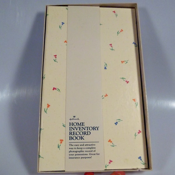 Vintage Hallmark Home Inventory Record Book Floral Album New Rare Insurance NOS