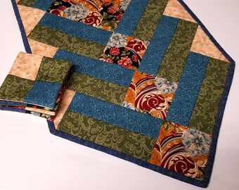 Floral Table Runner and Coasters