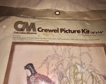 Kit De Broderie Crewel Vintage Erica Wilson Bicentenaire Amérique - Columbia-Minerva, Neuf