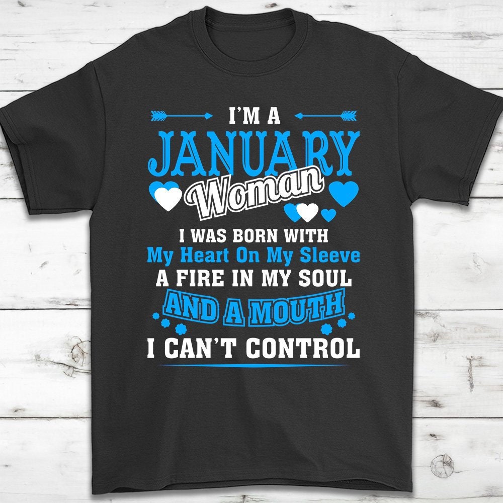 January Woman Personality Birthday T-Shirt January Birthday | Etsy