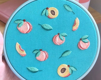 Peach Pit Embroidery Pattern *digital download*