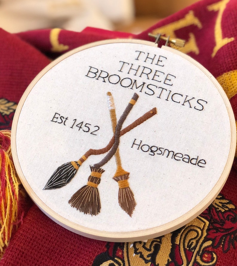 Broomsticks Embroidery Pattern digital download image 2