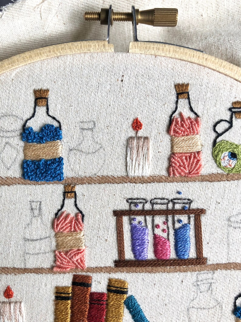 Potions Class 7'' Hoop Embroidery Pattern image 5