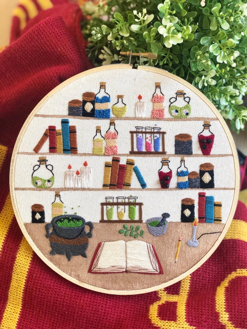 Potions Class 7'' Hoop Embroidery Pattern image 1