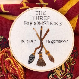 Broomsticks Embroidery Pattern digital download image 1