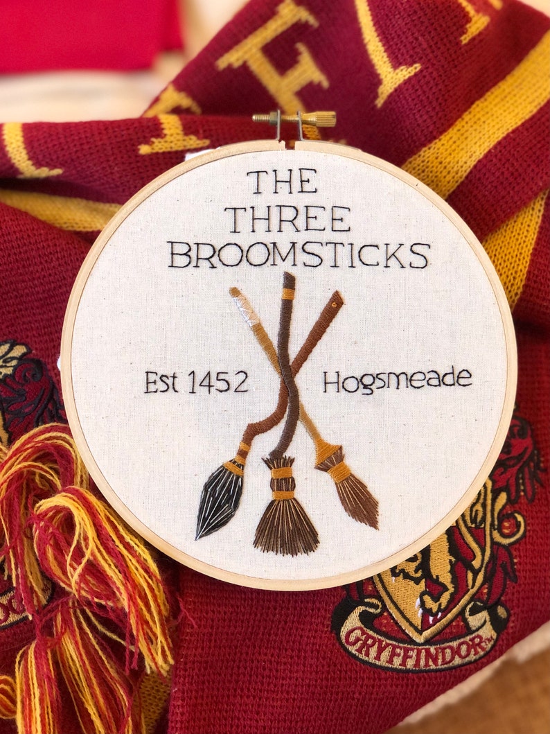 Broomsticks Embroidery Pattern digital download image 1