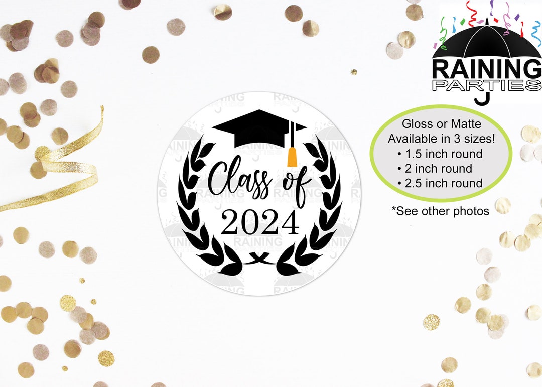 Class of 2024 Graduation Labels, Graduating Class of 2024 Envelope