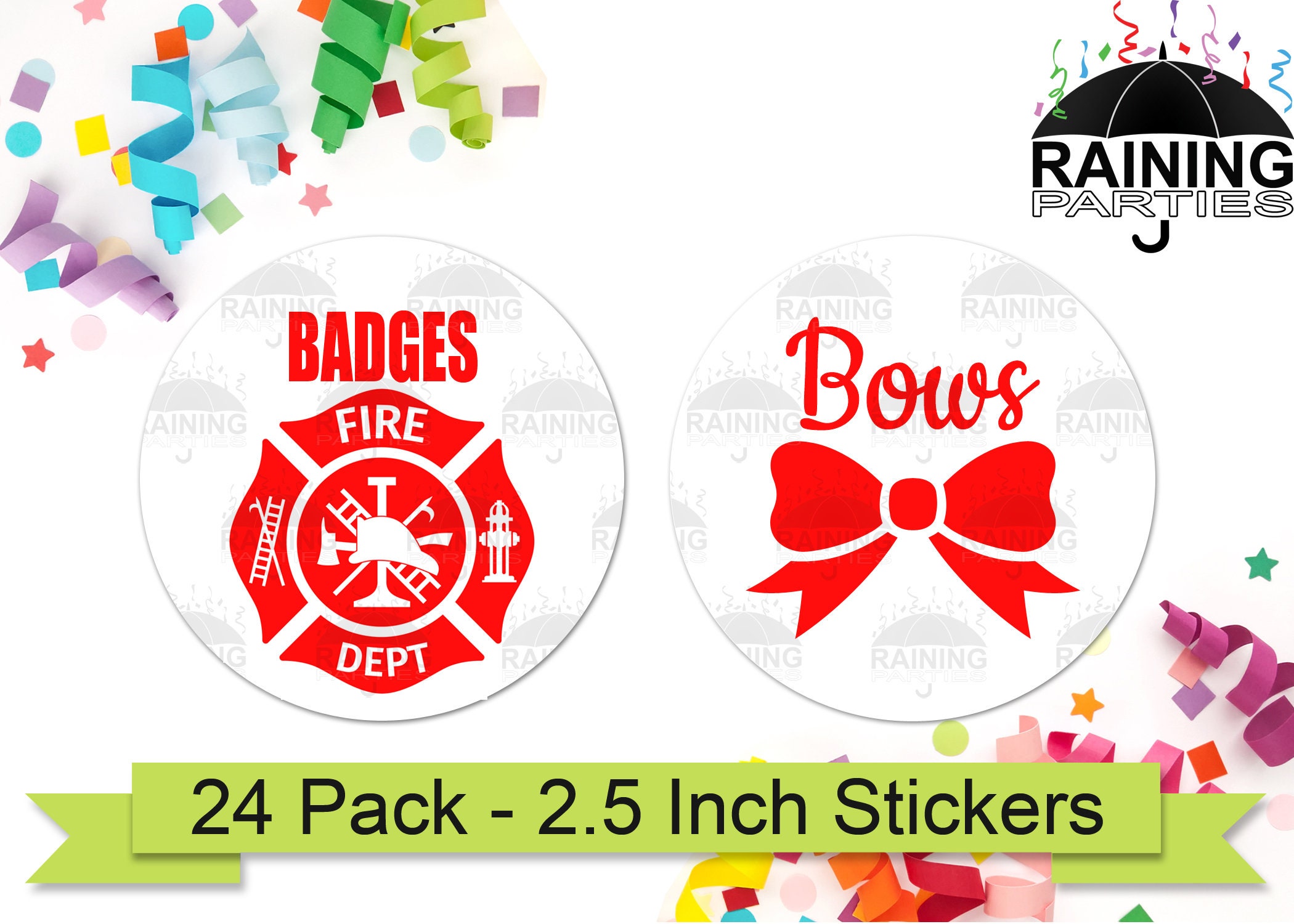 Firefighters - First Responder Bow, Red Ribbon with Narrower White S –  Pipila's Design LLC