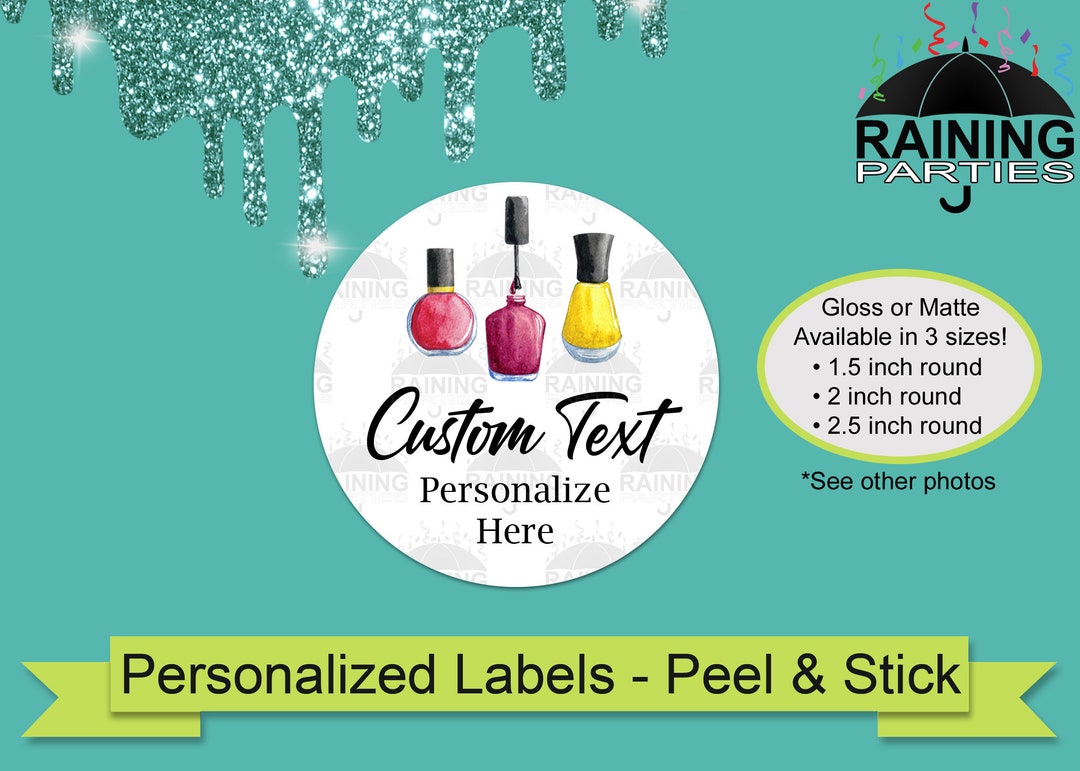 Personalized Nail Polish Business Stickers Nails Salon Bar Labels