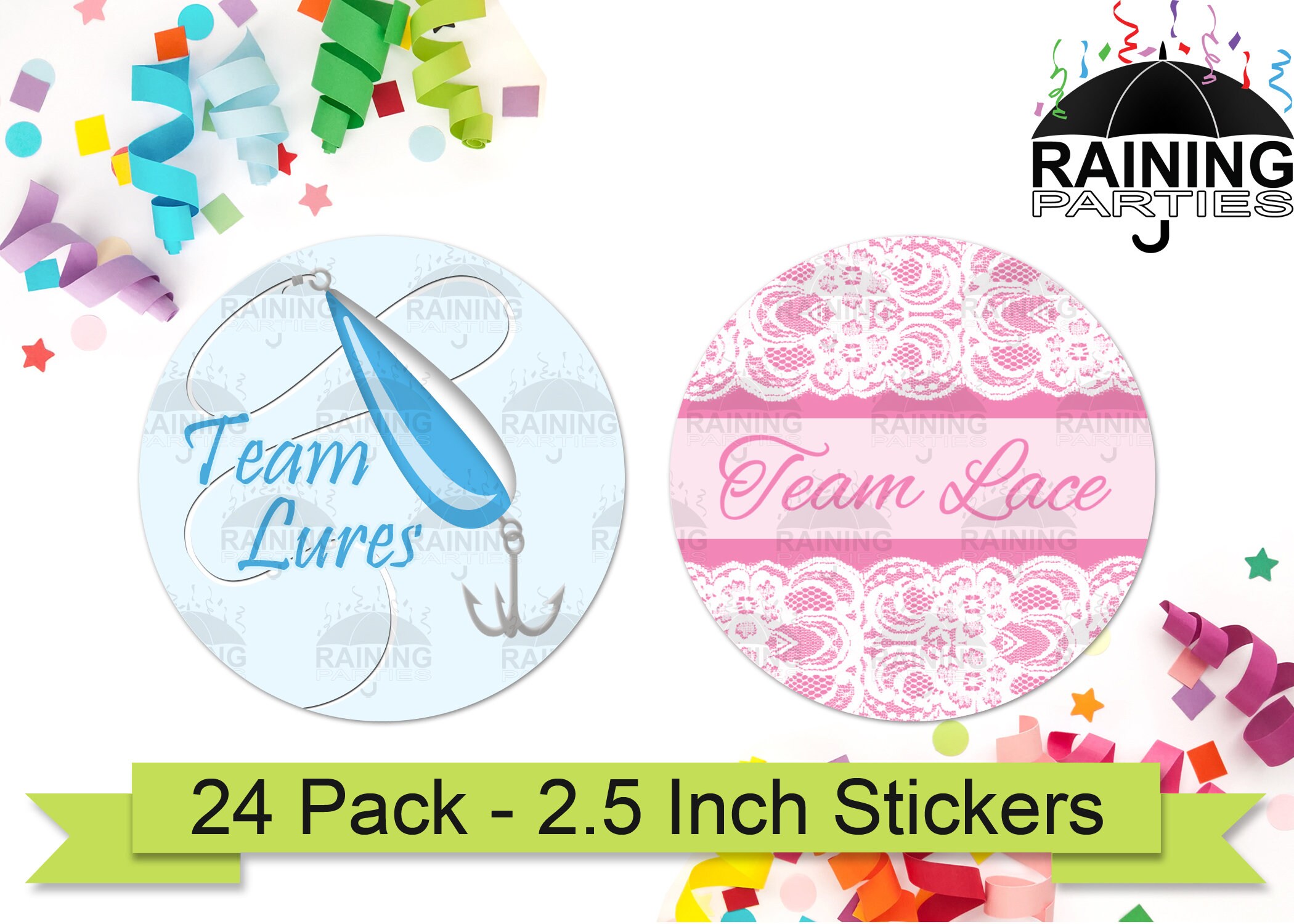 Lures or Lace Gender Reveal Party Supplies 