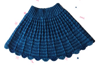 Cute Crochet Faux Pleated Skirt Pattern for Baby, Toddler and Adult