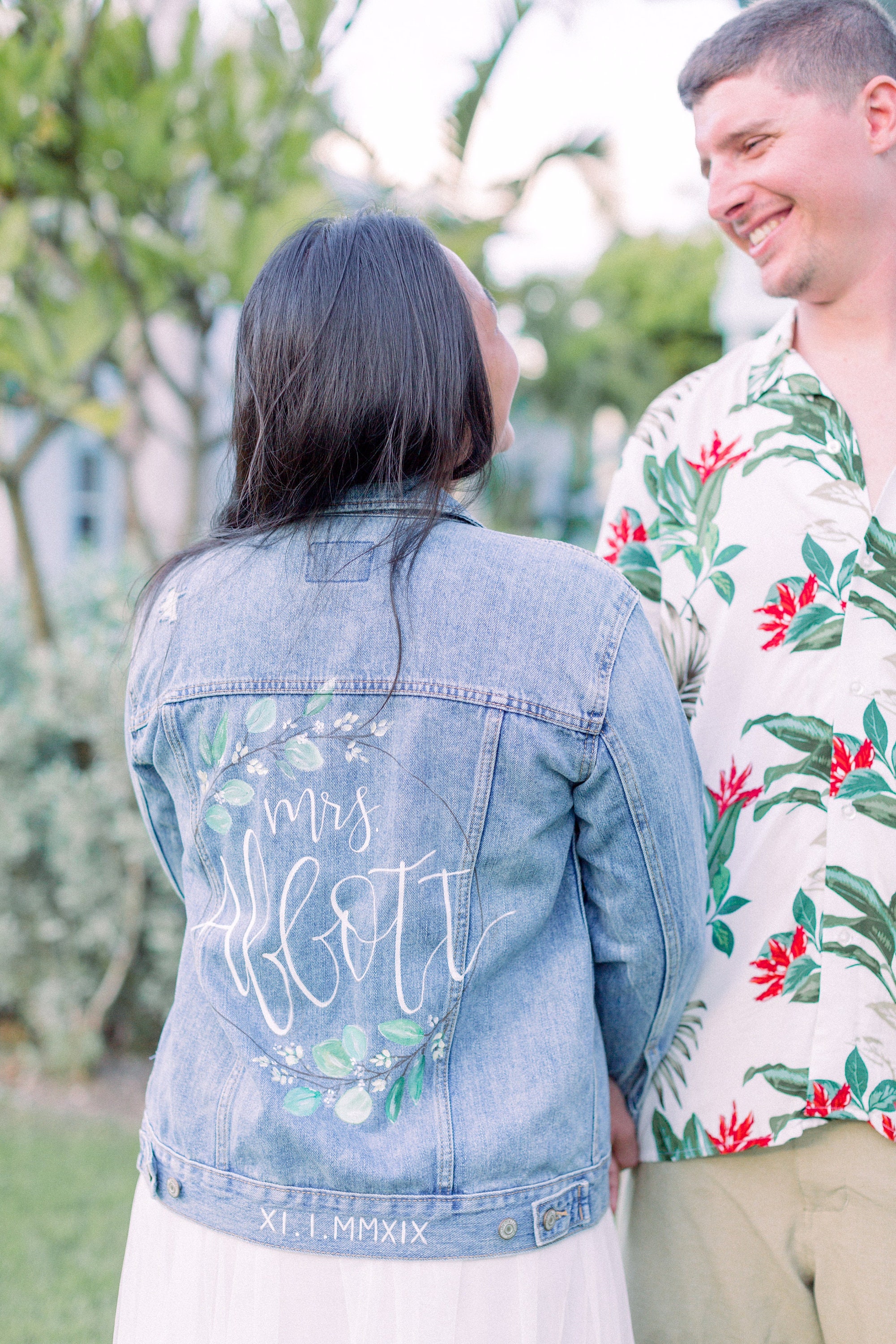 OakandBlossom Monogram Jean Jacket, Bridal Gift, Bride to Be Gift,Wedding Gift, Monogram Denim Jacket | Monogram Jacket