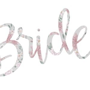 Digital Floral Cursive Bride/ Script Font/ DIY TShirt/Tote/Gift/ PNG Design Download