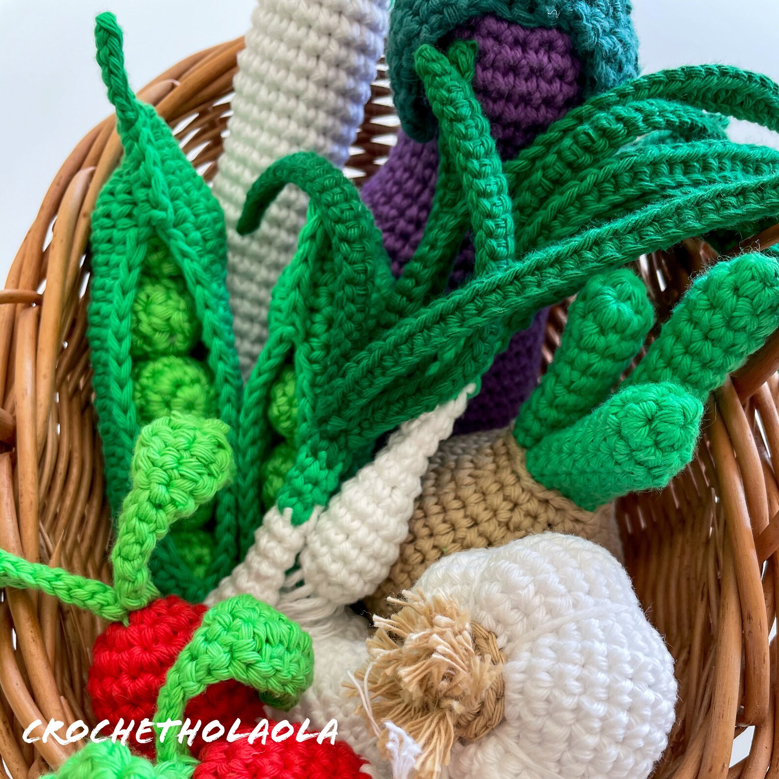 Garlic Crochet Garlic Crochet Toy Pretend Play Kitchen Etsy UK