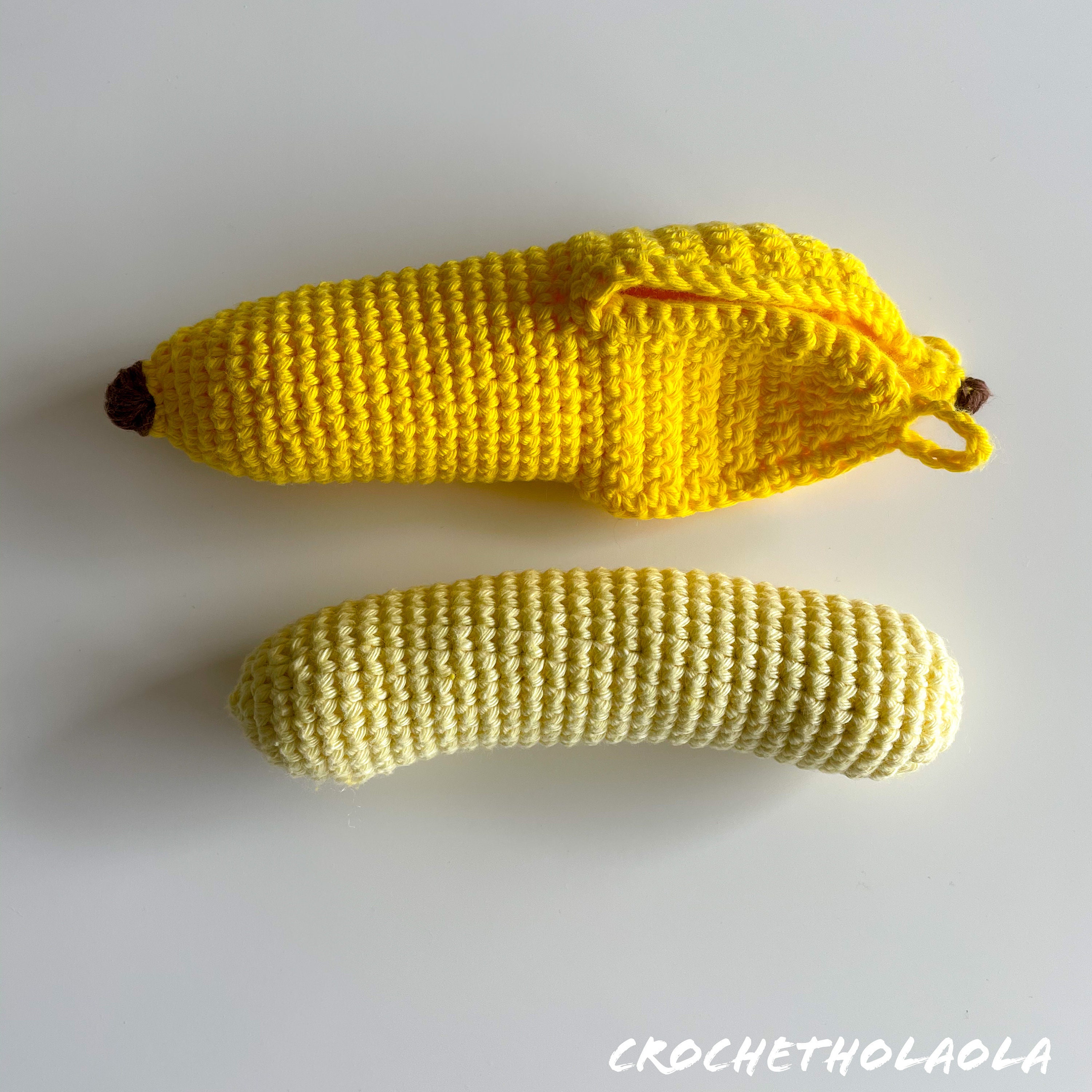 Banana Crochet Food Crochet Banana Educational Toy Etsy