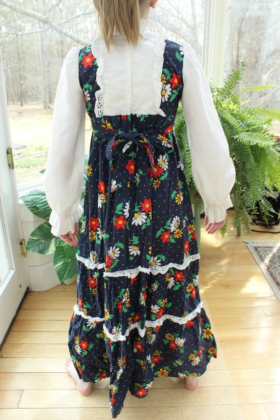 Vintage 1970's Little Girls Kidax Prairie Dress, … - image 5