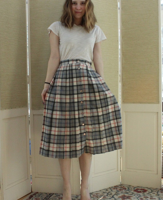Vintage 1980s Skirt Southwest Pleated Womens Small Long