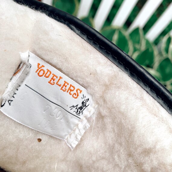 Vintage 1970's Brown White Fur Faux Winter Yodelers, Winter