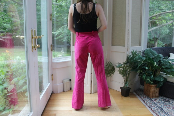 Vintage 1970's Pink Velvet Pants, Vintage Button … - image 7