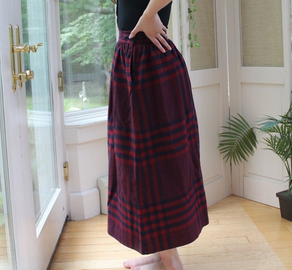 Vintage 1970's Red Wool Skirt, Vintage Pleated St… - image 4