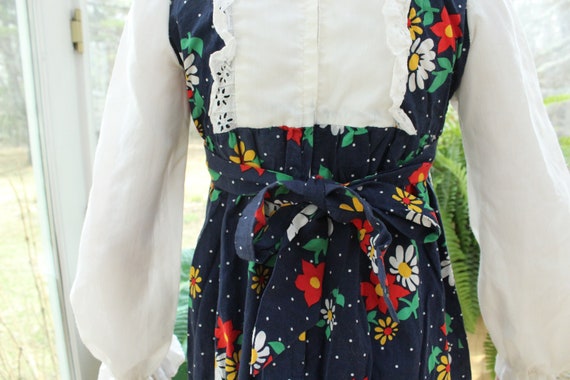 Vintage 1970's Little Girls Kidax Prairie Dress, … - image 6