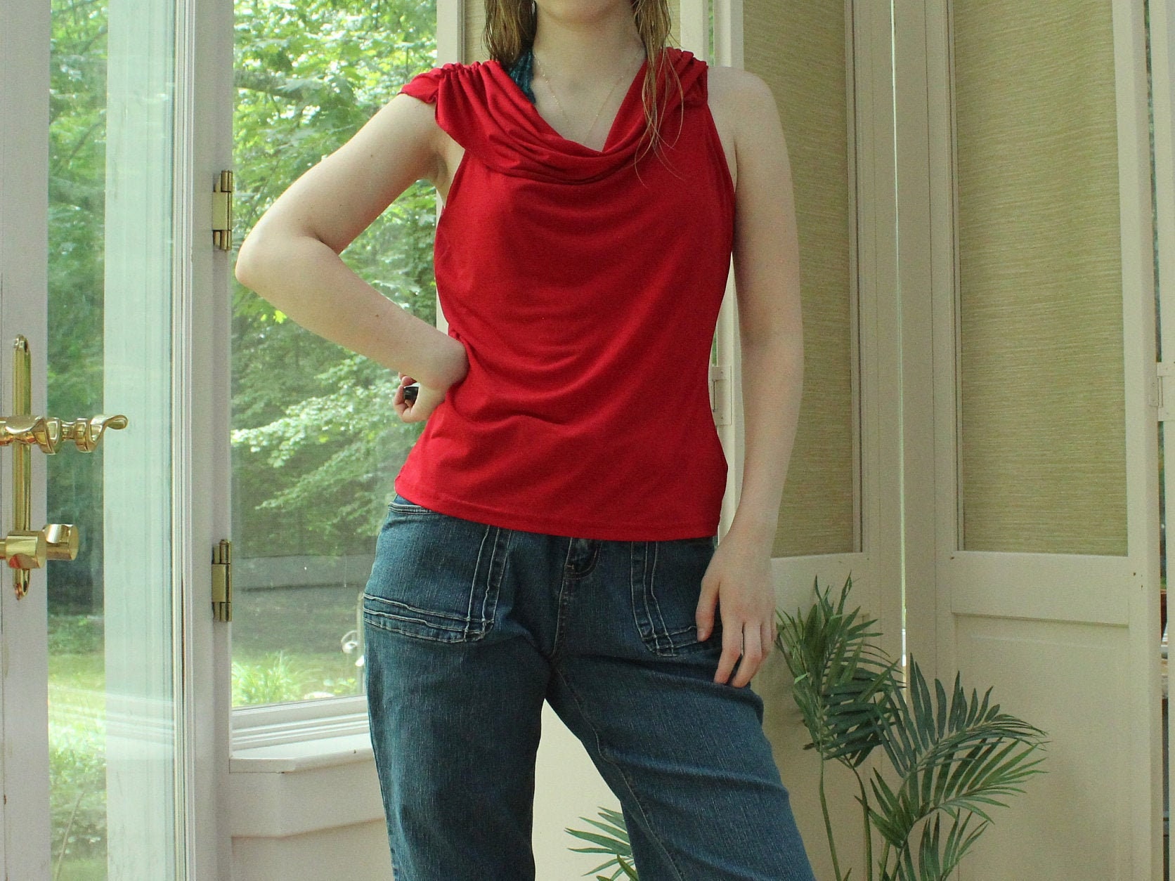 Vintage 1990's Red A. Byer Shirt Women 