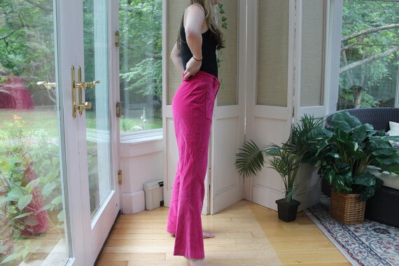 Vintage 1970's Pink Velvet Pants, Vintage Button … - image 6